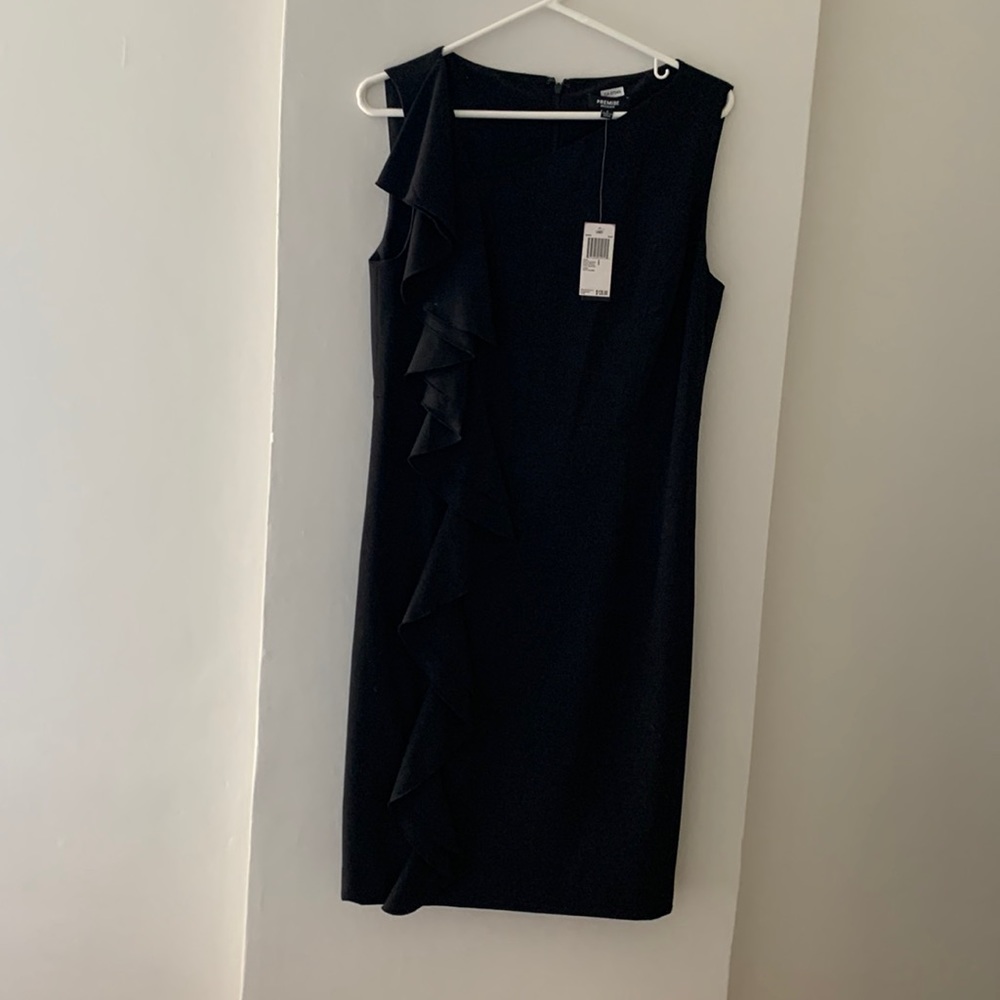 LBD with ruffle down right side
